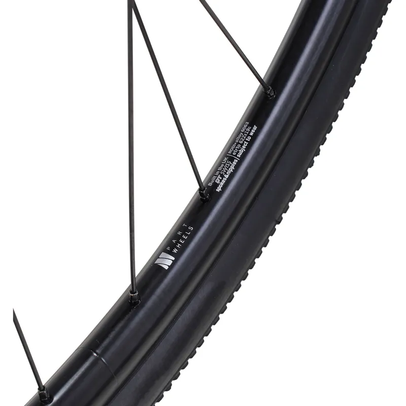 M Part Hybrid Disc 700c 100mm QR Front Wheel Tyre Bundle Black