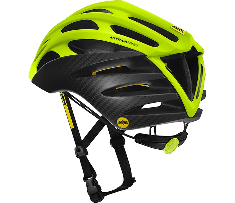 NEW Mavic Ksyrium Pro Road Cycling Helmet with MIPS - Safety Yellow/Black-1