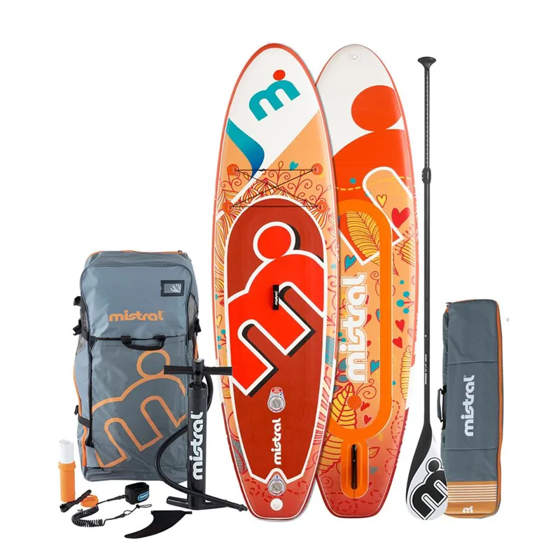 Mistral Filigree-DSFL Inflatable Paddleboard Combo 10.5ft x 33 inches x 6 inches - Orange