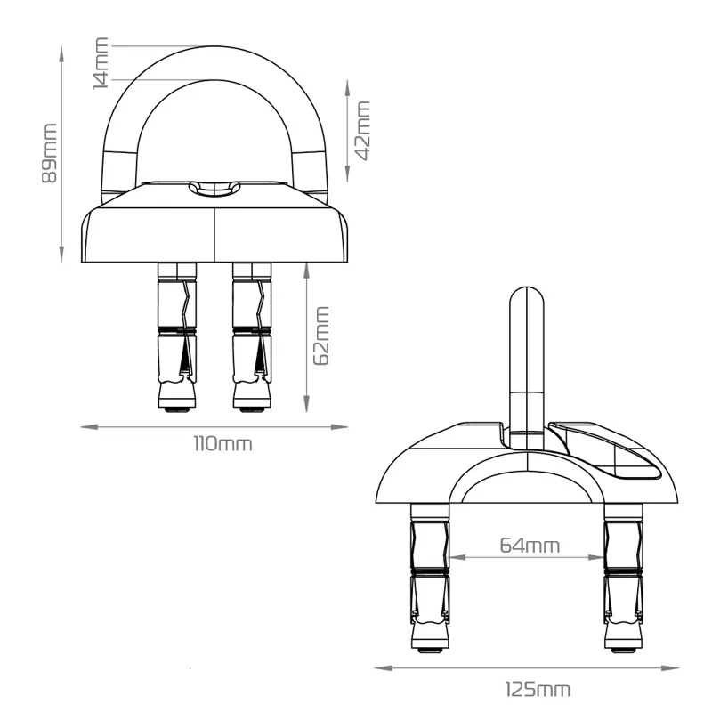 Oxford AnchorFlat Ground and Wall Anchor Kit - Black-2