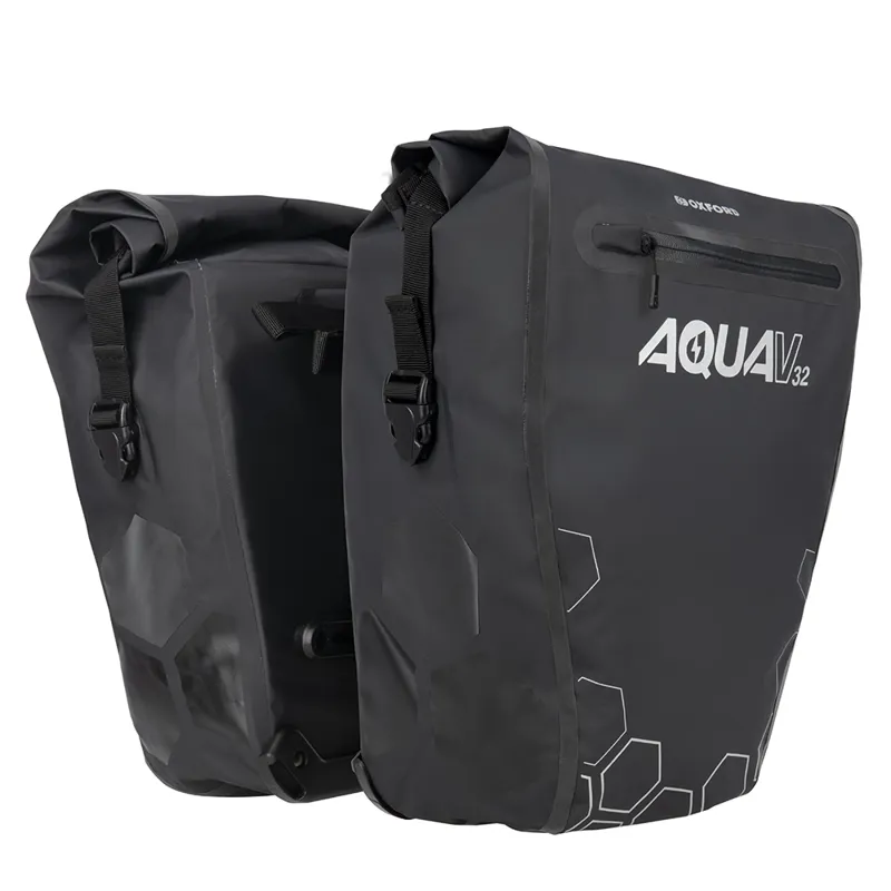 Oxford Aqua V 32 Double Pannier Bag - Black