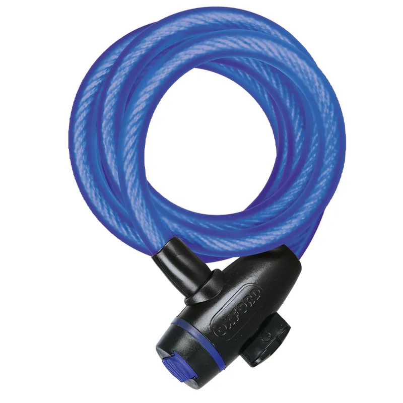 Oxford Cable Lock 12mm x 1800mm Bicycle Lock - Blue