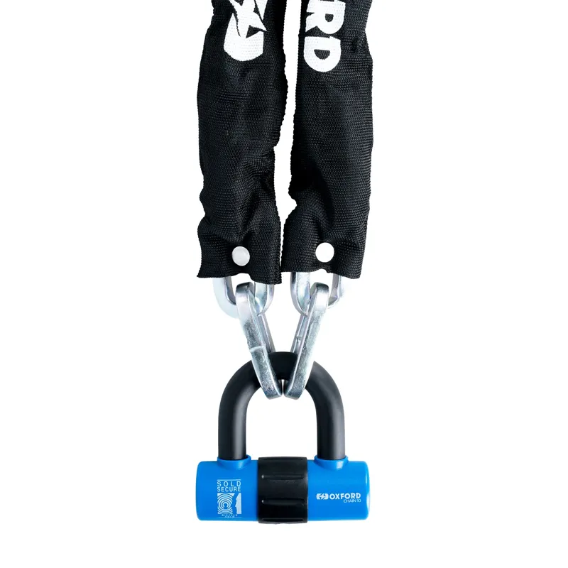 Oxford Chain10 Bicycle Chain Lock and Mini Shackle 10mm x 1400mm