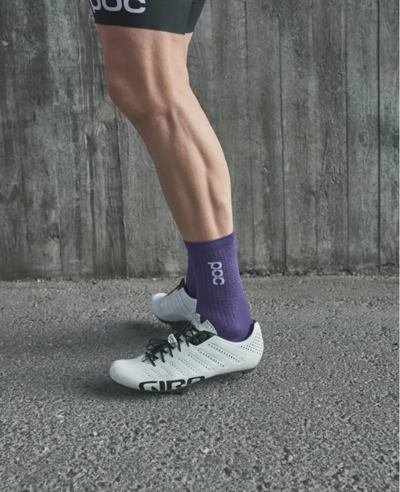 POC Flair Sock Mid - Sapphire Purple/Hydrogen White-2