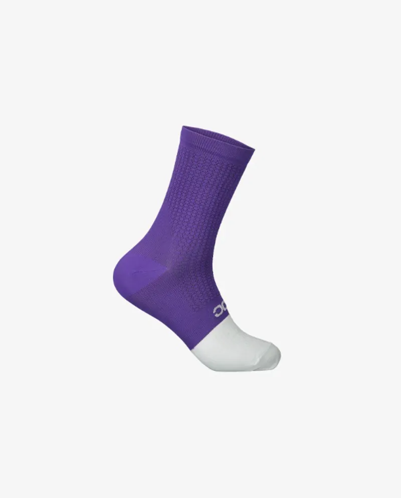 POC Flair Sock Mid - Sapphire Purple/Hydrogen White