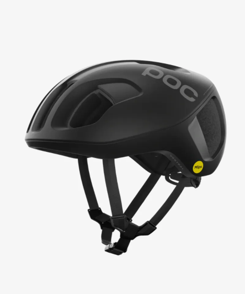 POC Ventral Road Cycling Helmet with MIPS - Uranium Black Matte