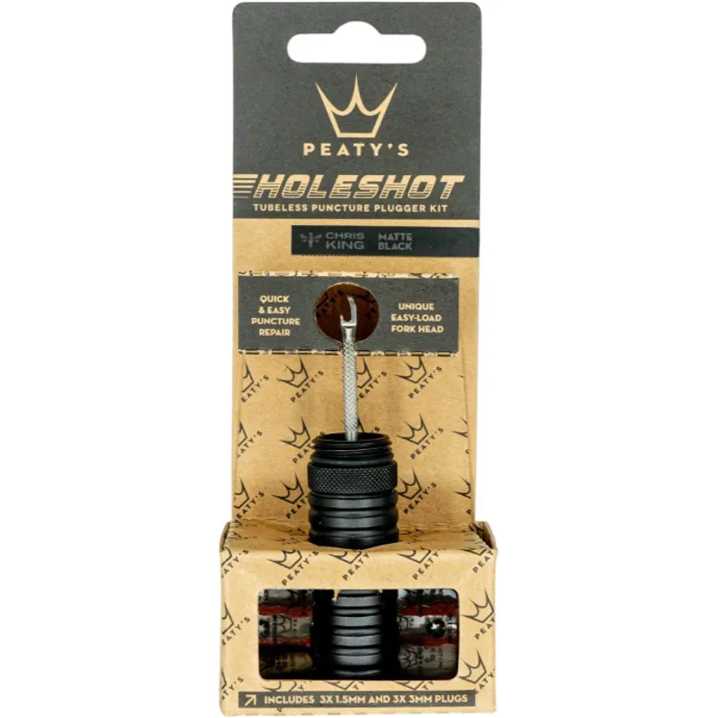 Peatys Holeshot Tubeless Puncture Plugger Kit - Black