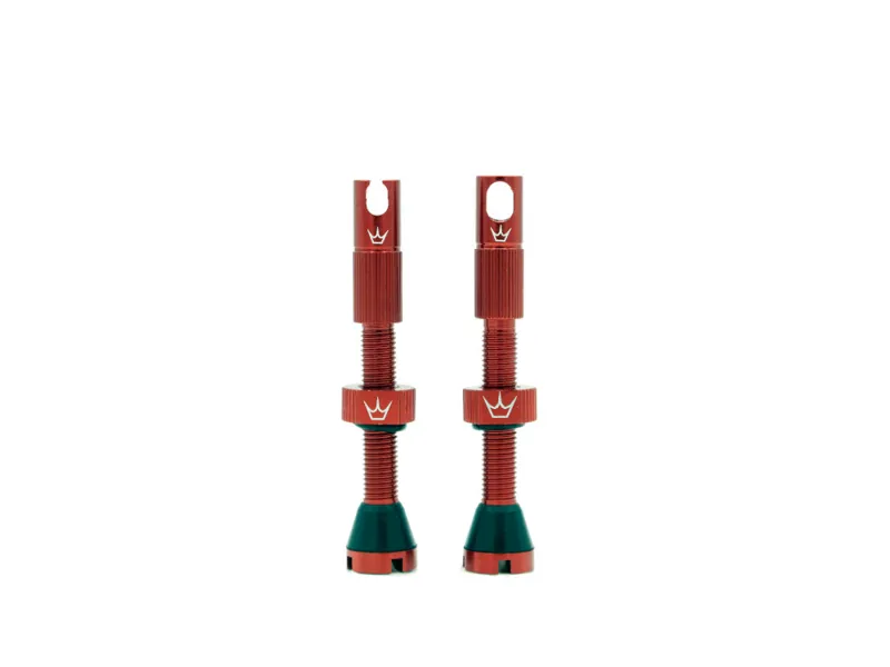 Peatys x Chris King Tubeless MK2 Valves 42mm - Red