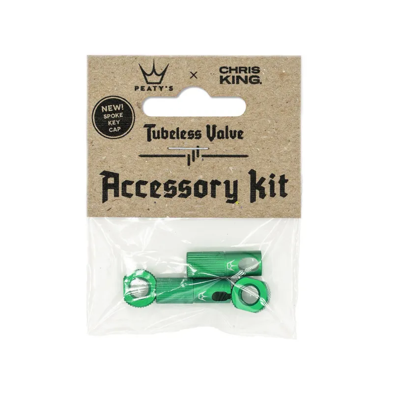 Peatys x Chris King Tubeless Valve Accessory Kit - Emerald