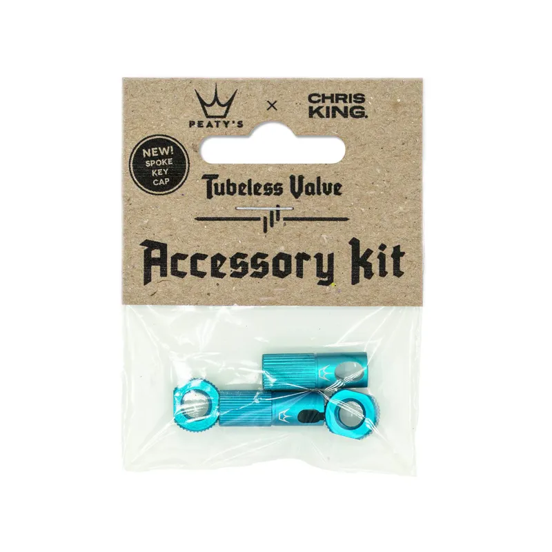 Peatys x Chris King Tubeless Valve Accessory Kit - Turquoise