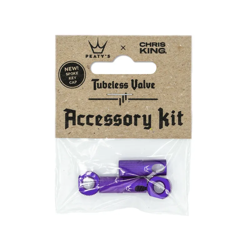 Peatys x Chris King Tubeless Valve Accessory Kit - Violet