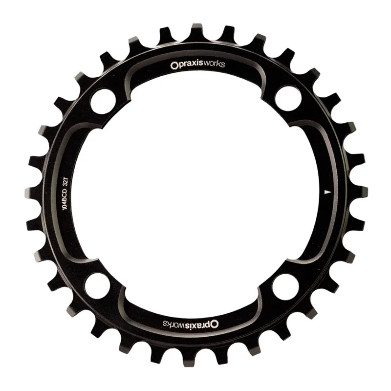 Praxis CR 104 BCD Wave 1x Chainring - Black