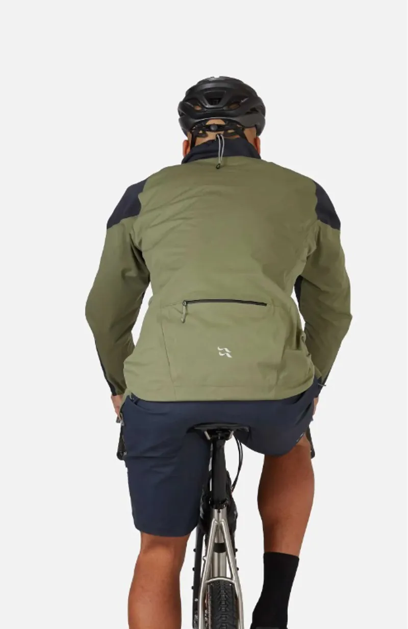 Rab Cinder Kinetic Mens Waterproof Jacket - Light Khaki/Beluga-2