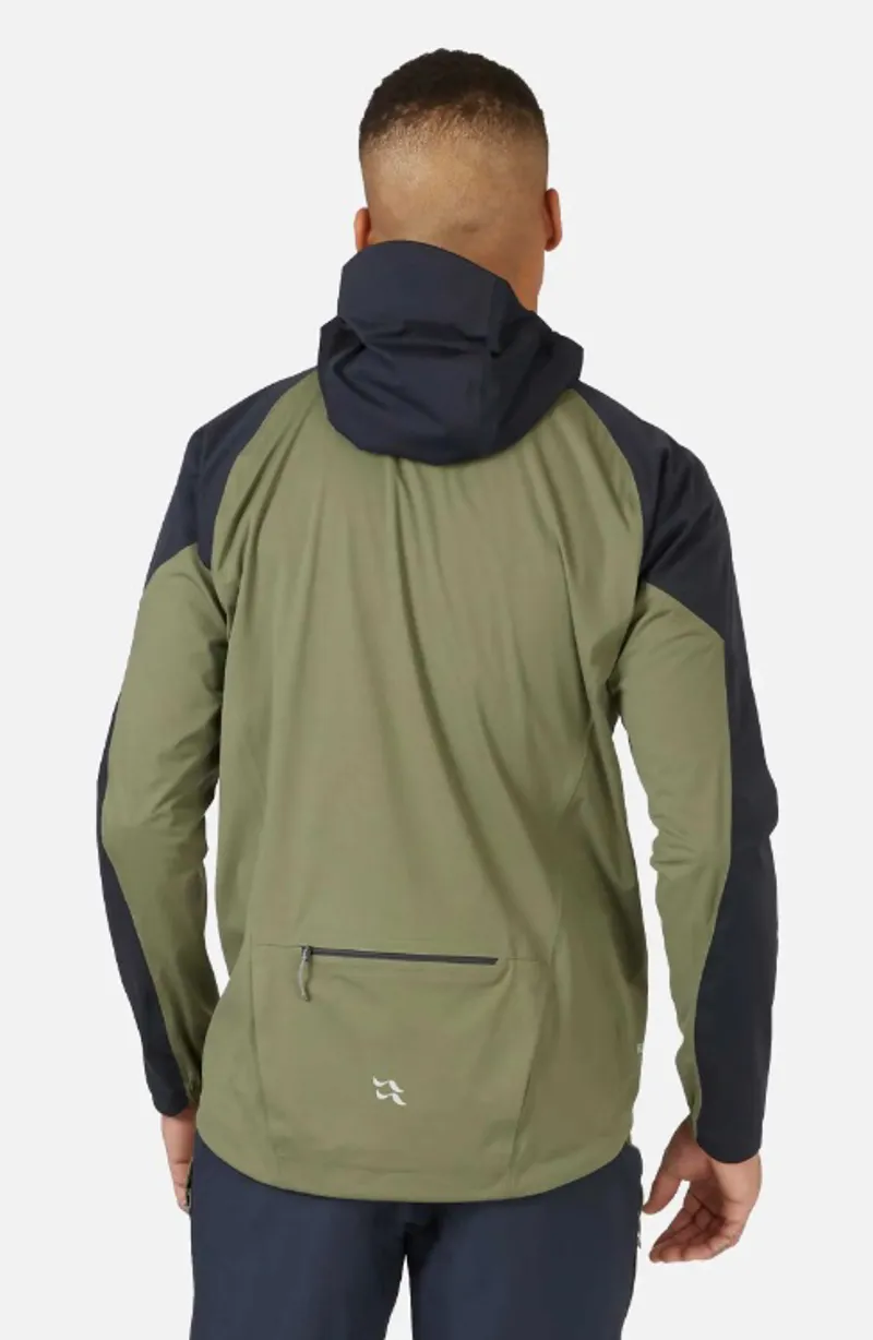 Rab Cinder Kinetic Mens Waterproof Jacket - Light Khaki/Beluga-4