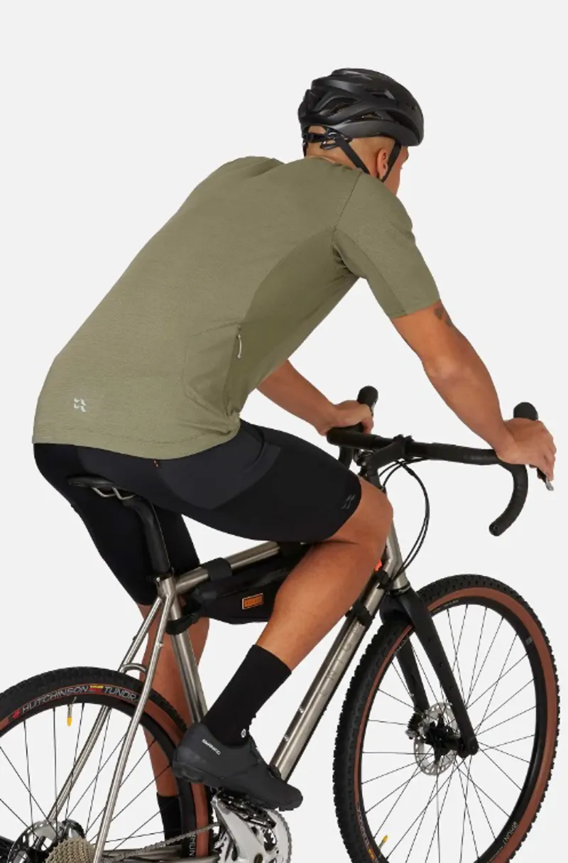 Rab Cindercrino Mens Zip T-Shirt - Khaki-1