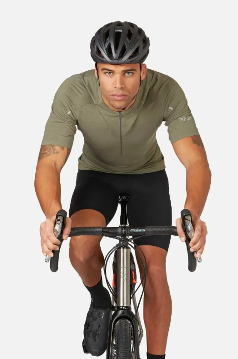 Rab Cindercrino Mens Zip T-Shirt - Khaki-3