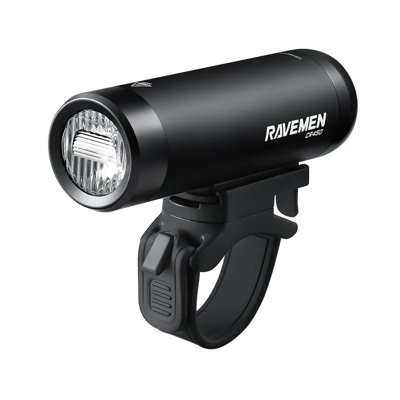 Ravemen CR450 USB Rechargeable T-Shape Anti-Glare Front Light with Remote - Matte/Gloss Black