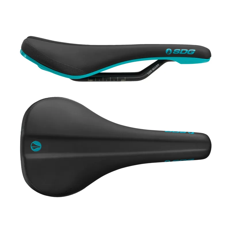 SDG Bel Air 3.0 Lux Alloy Saddle - Black/Turquoise