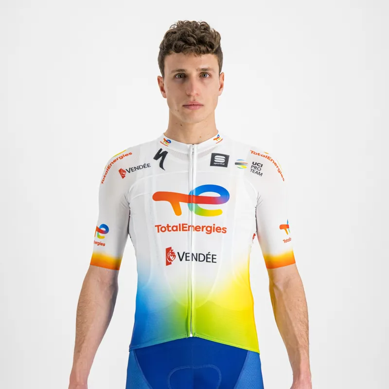 Sportful Team TotalEnergies Bodyfit Team Mens Jersey - White - Size Large
