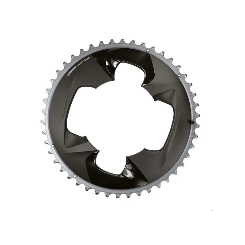 SRAM Force Chainring Road 107BCD 2X12 12-Speed with Cover Plate - Polar Grey