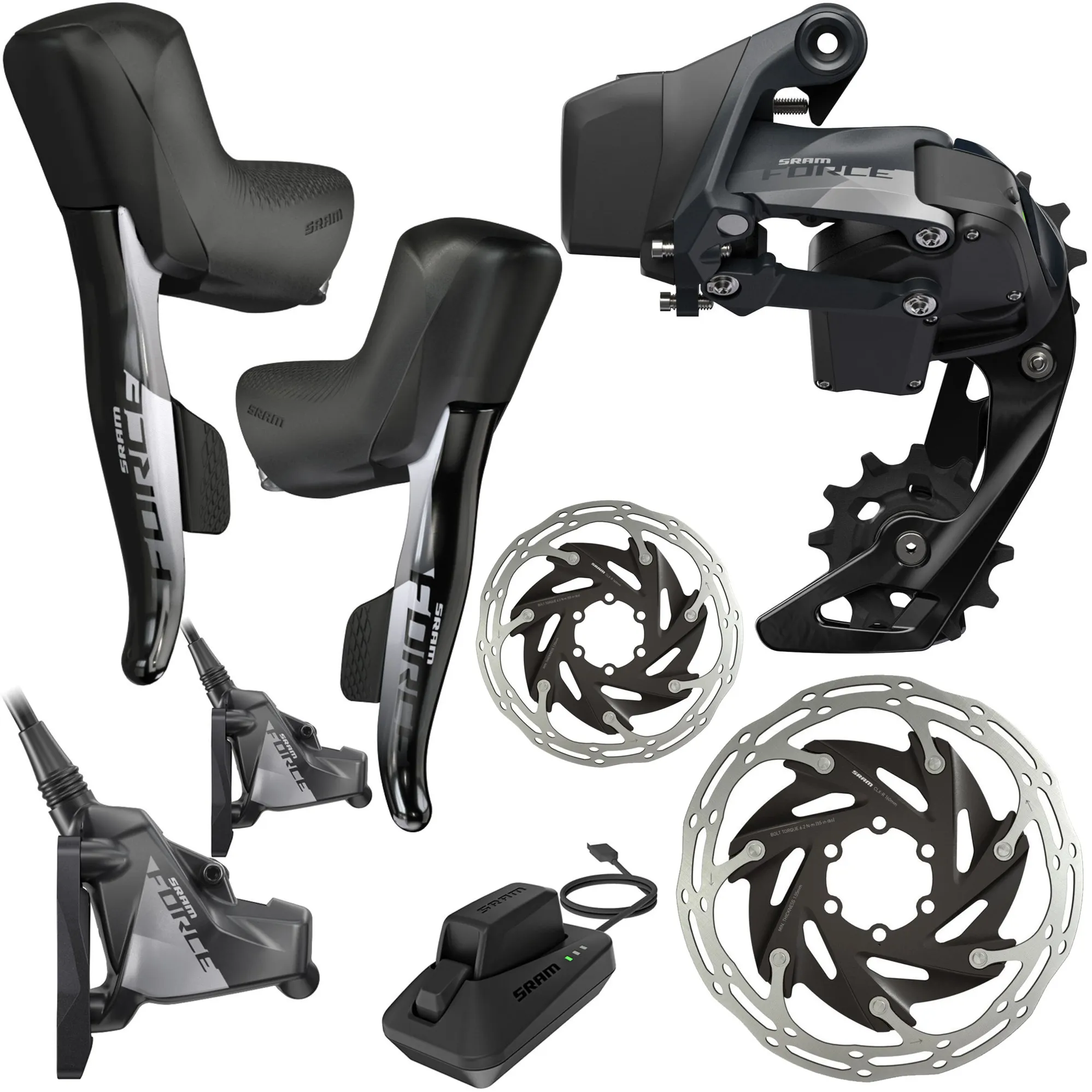 SRAM Force eTap AXS 2x Electronic Flatmount HRD Groupset