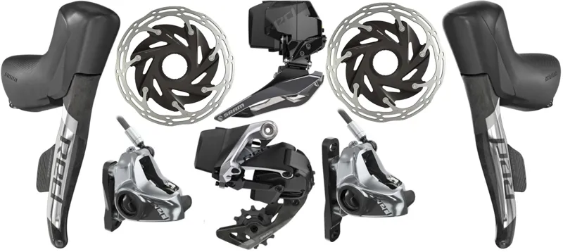 SRAM Red eTap AXS 2x D1 Electronic HRD FM Groupset with Centrelock Rotors
