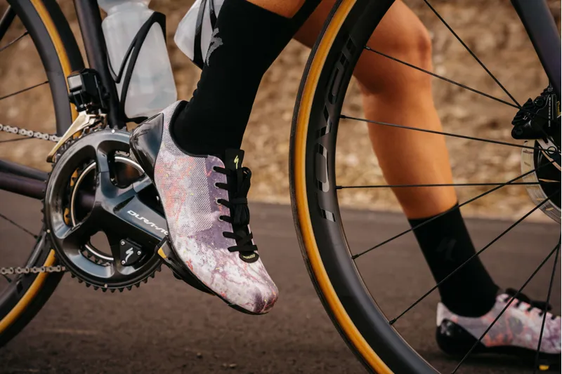 S-Works 7 Lace Road Cycling Shoes - Vivid Coral/Cast Umber-5