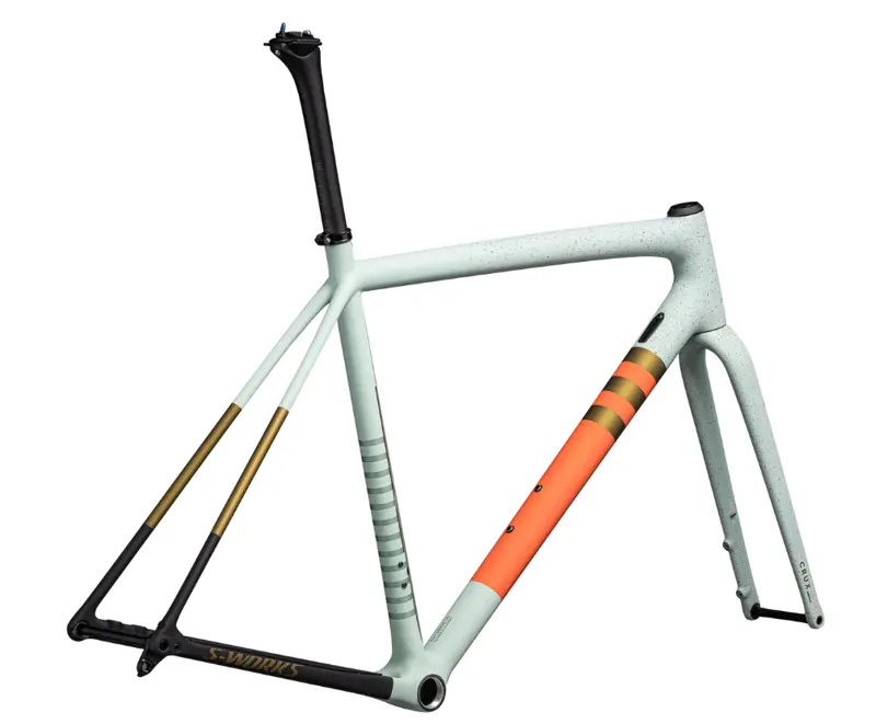 2023 S-Works Crux Cyclocross Bike Frameset - Gloss White Sage - 49cm-4