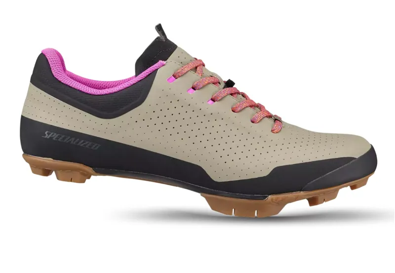 Specialized Recon ADV Gravel Cycling Shoe - Taupe/Dark Moss Green/Red-1