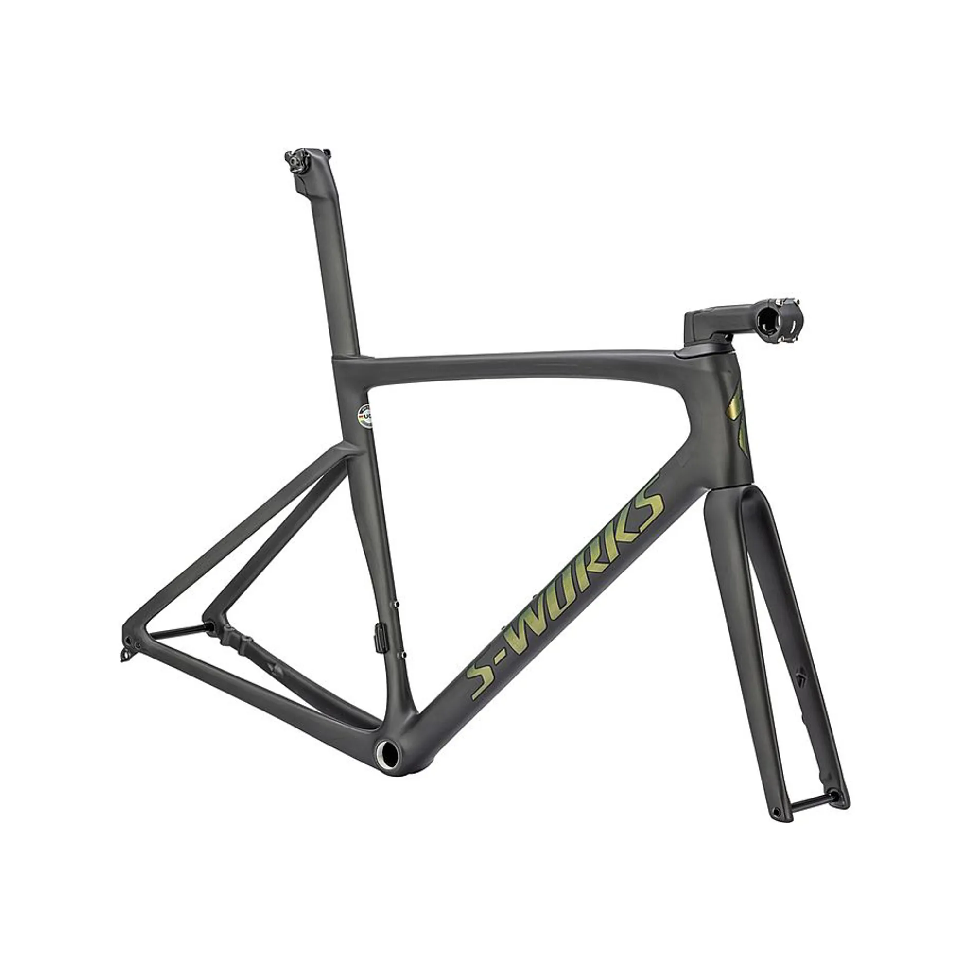 2022 S-Works Tarmac SL7 Road Bike Frameset Satin Carbon/Jet Fuel