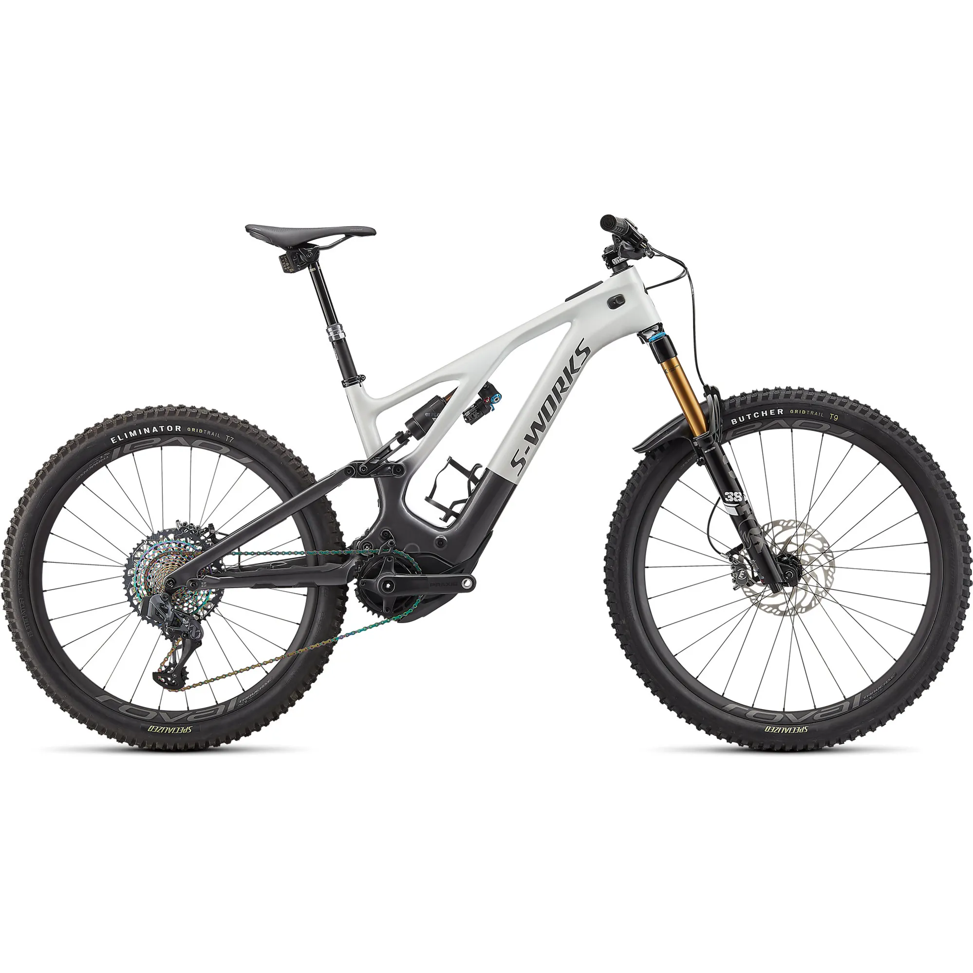 Ex-Demo: 2022 S-Works Turbo Levo Electric Mountain Bike Metallic White Silver S3