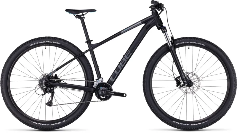2024 Cube Aim Race Hardtail Mountain Bike - Black/Azure