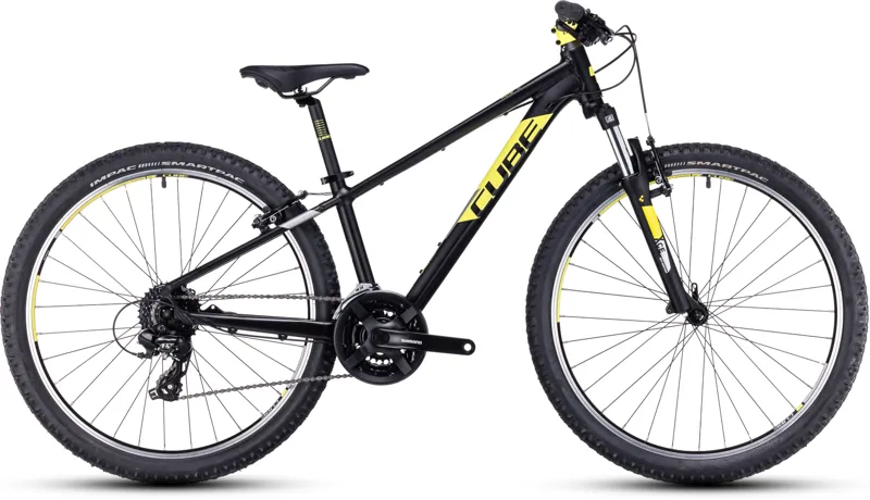 Black and yellow mountain bike discount