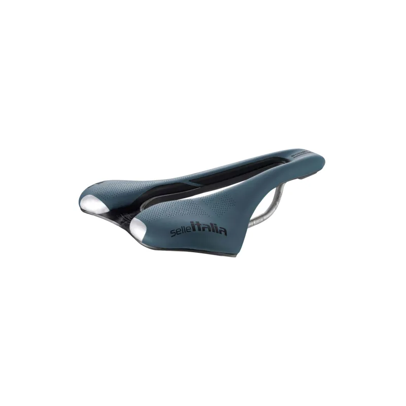 Selle Italia SLR Boost Gravel Ti 316 Superflow Saddle - Blue Granite-2