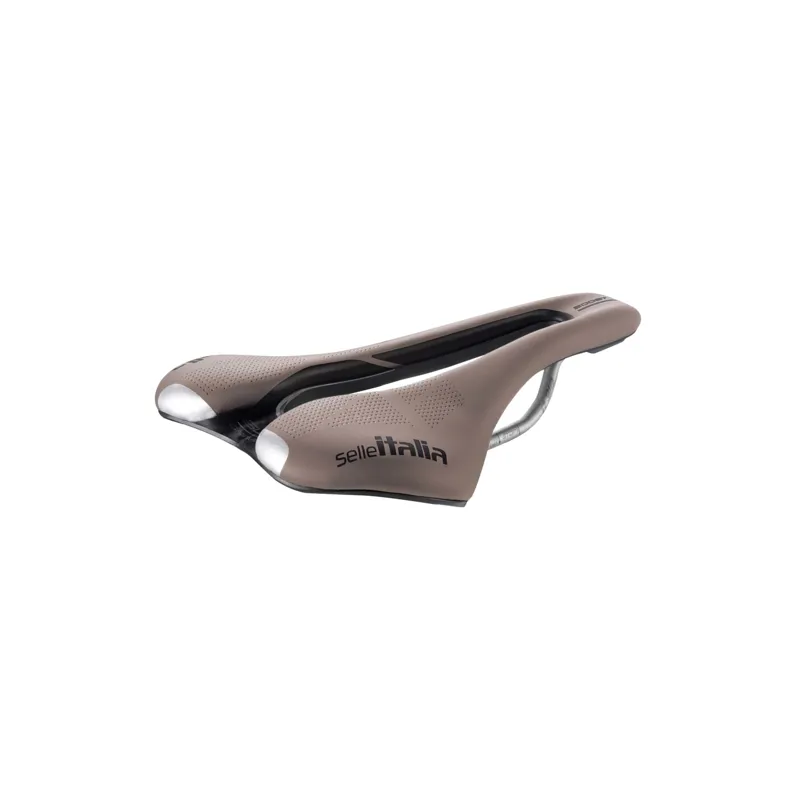 Selle Italia SLR Boost Gravel Ti 316 Superflow Saddle - Mud Brown-1