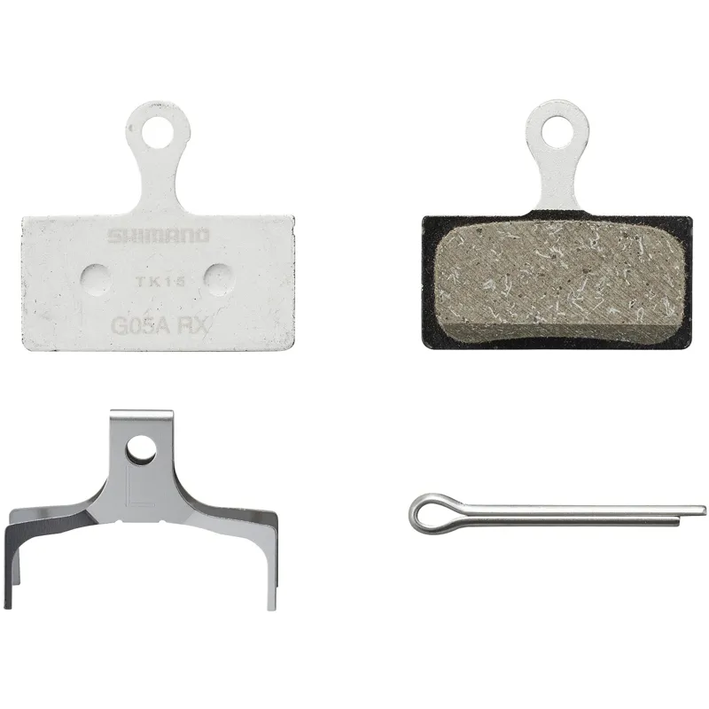 Shimano G05A-RX Disc Brake Pads and Spring Alloy Back Resin