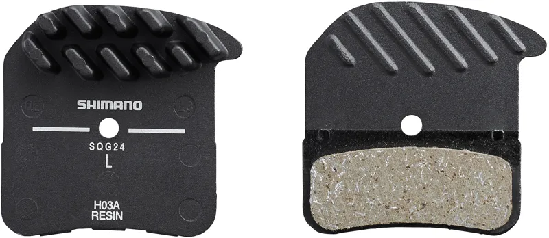 Shimano H03A Disc Brake Pads - Alloy Backed with Cooling Fins - Resin