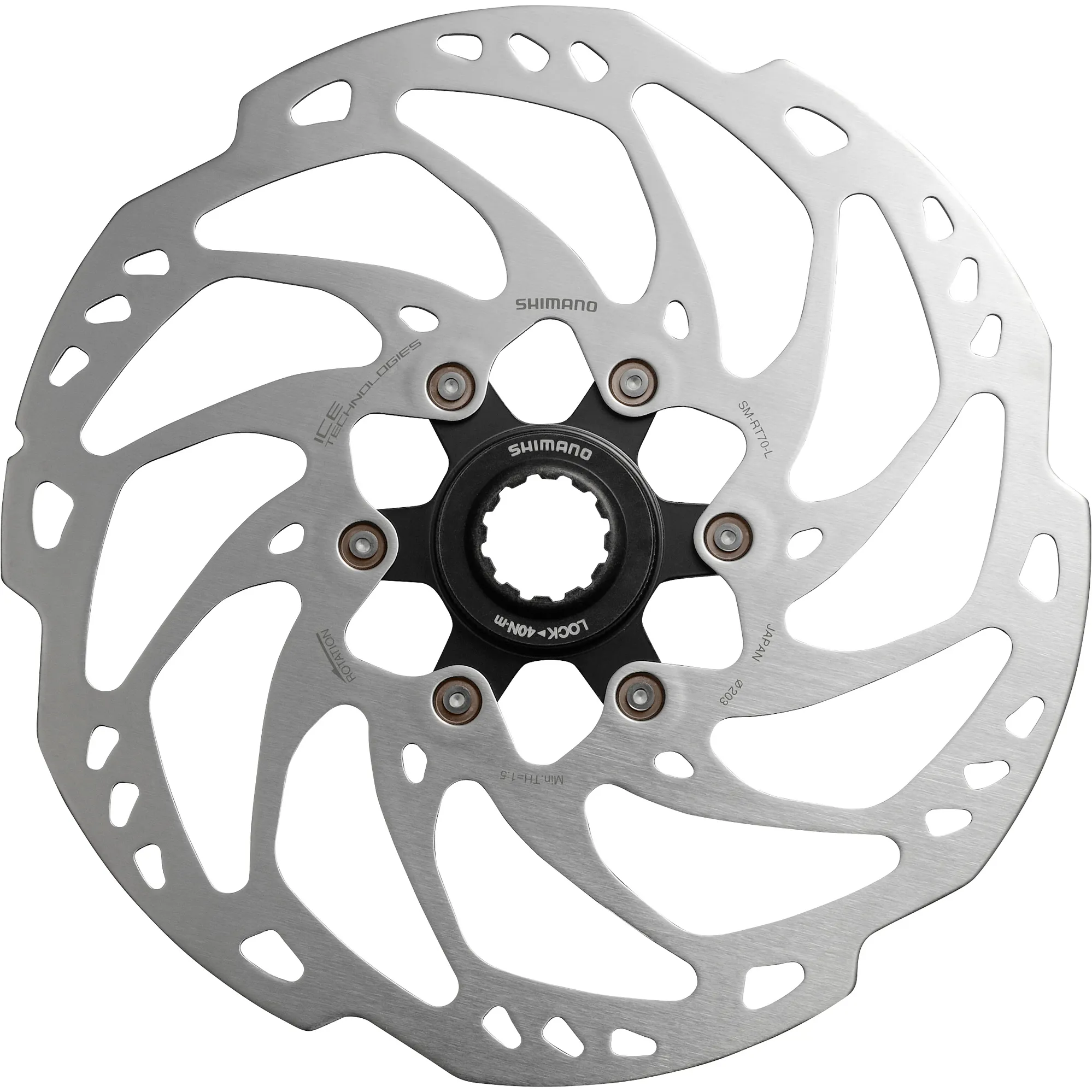 Shimano SLX SM-RT70 Ice Tech Centre-Lock Disc Rotor 203mm Silve