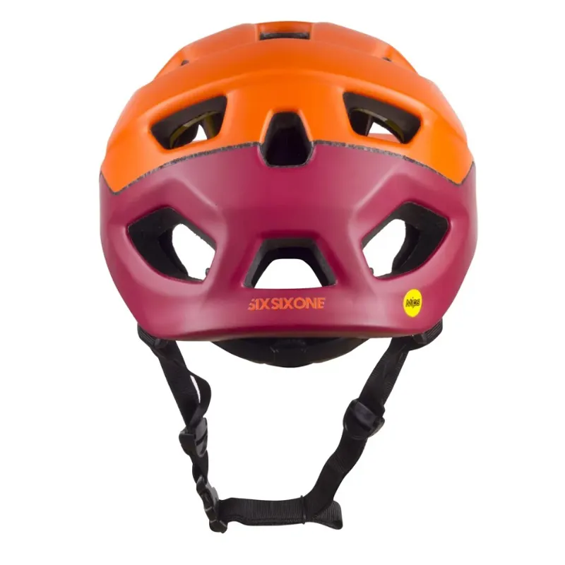 SixSixOne Crest Mountain Bike Helmet with MIPS - Orange/Burgundy-3
