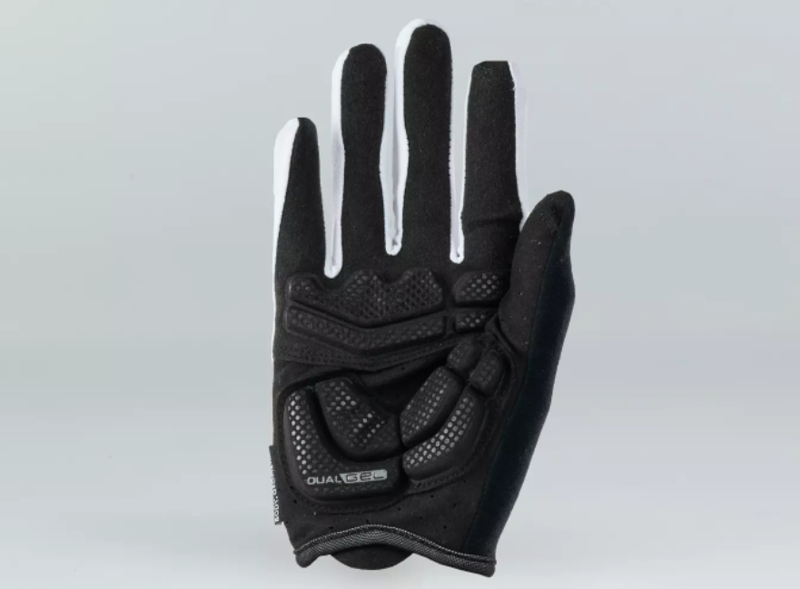 Specialized Body Geometry Dual-Gel Long Finger Mens Gloves - White-1