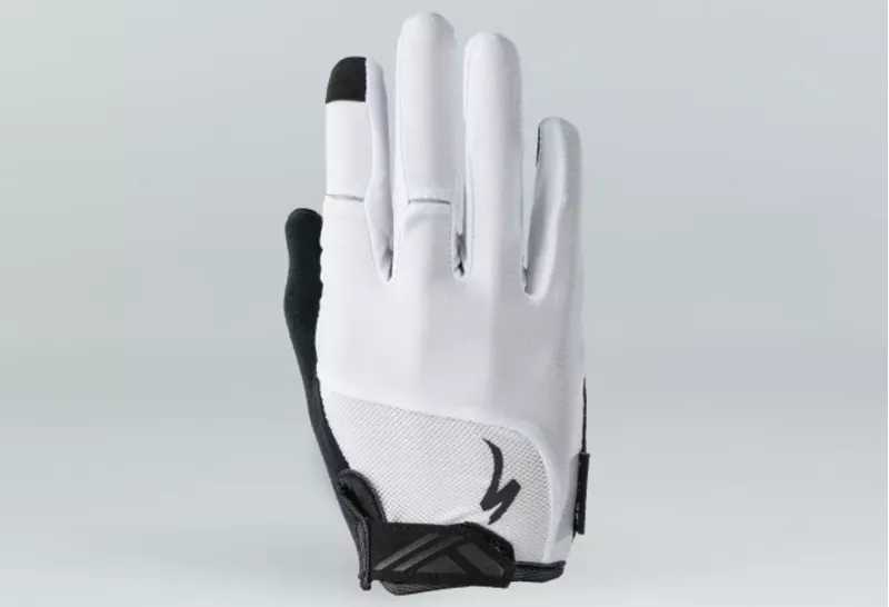 Specialized Body Geometry Dual-Gel Long Finger Mens Gloves - White