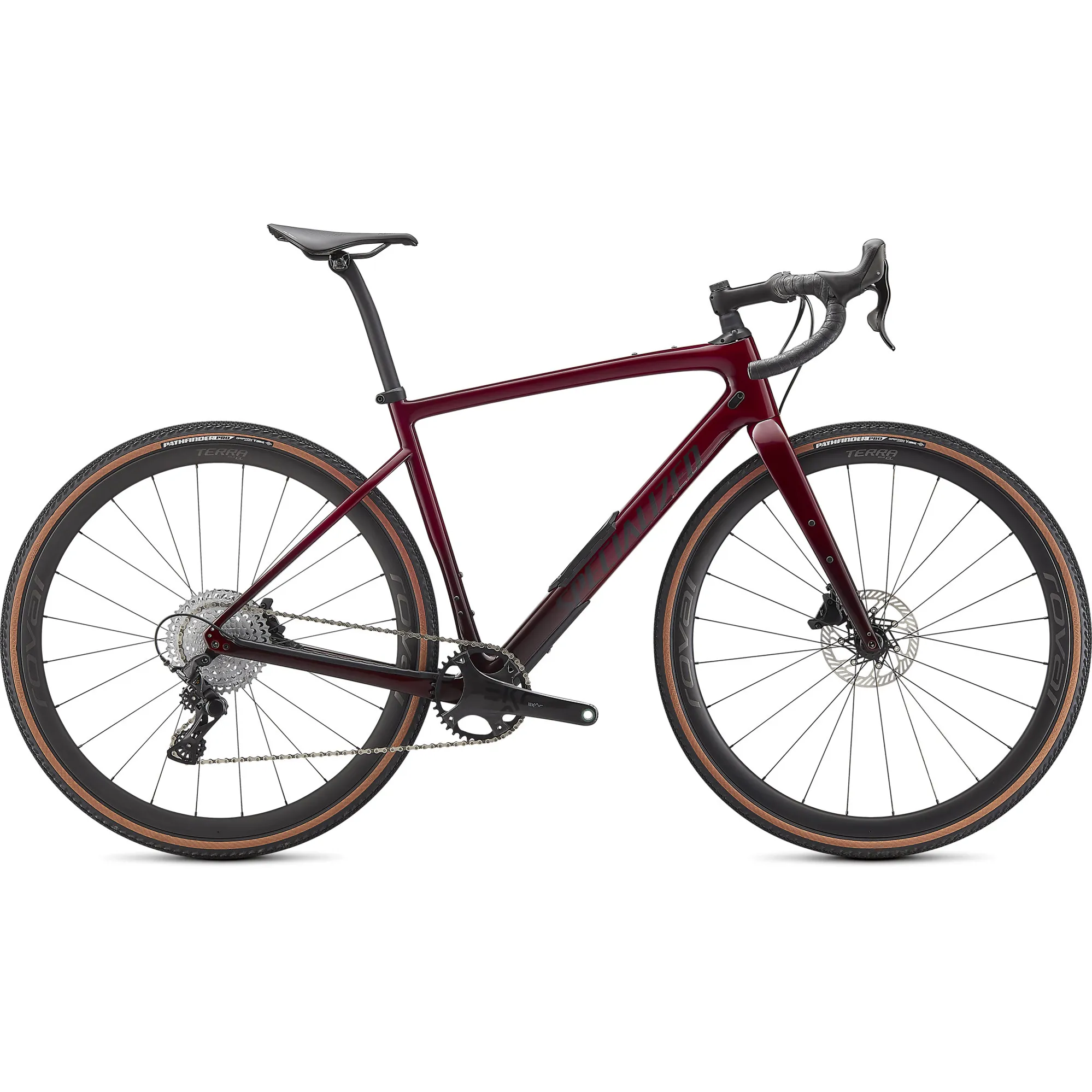 2021 Specialized Diverge Pro Carbon Campagnolo Limited Edition Road Bike Gloss Maroon/Black Tint Fade/Satin Black/Chrome