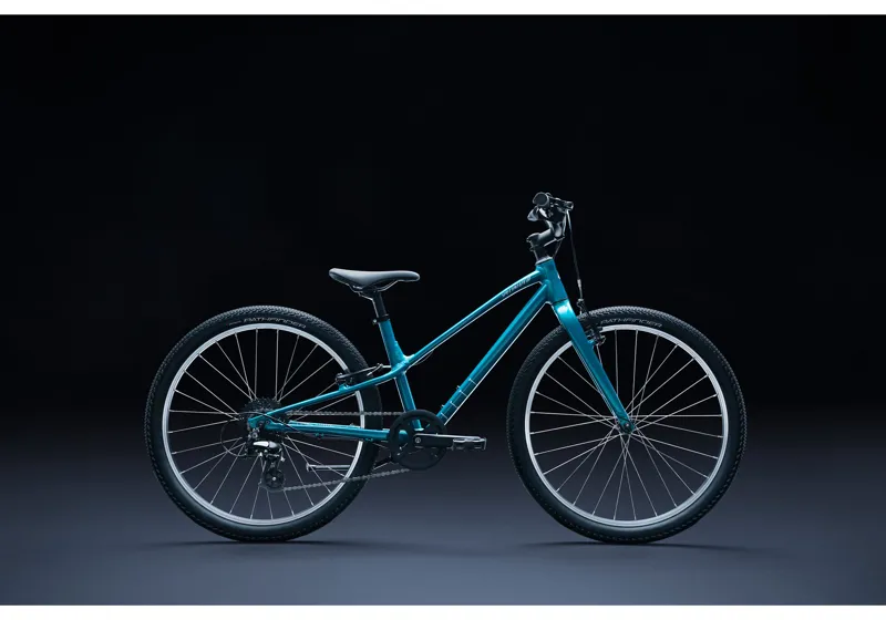 Specialized Jett 24 Kids Mountain Bike - Gloss Teal Tint/Flake Silver-1