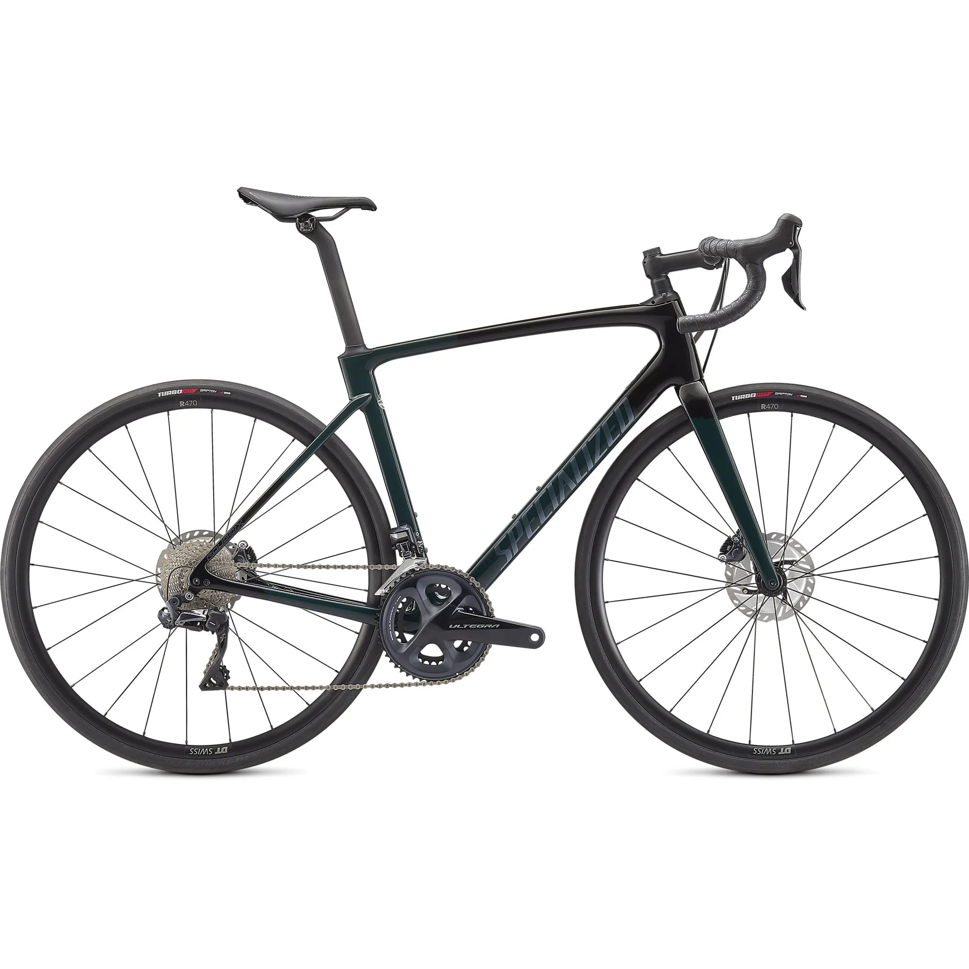 2021 Specialized Roubaix Expert Road Bike Gloss Black Forest Green
