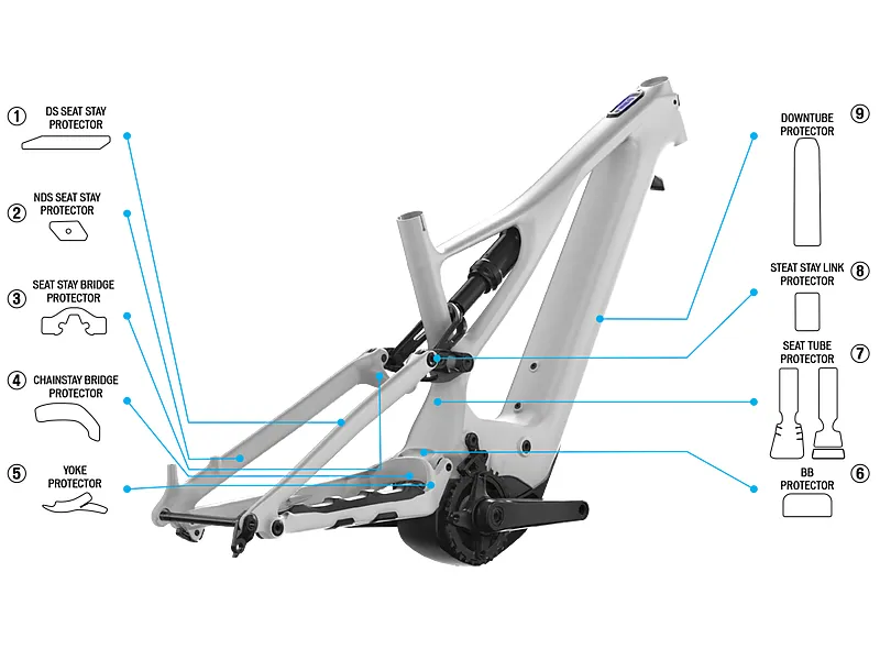 Specialized S199900066 Levo Gen 2 MYLAR Frame Protector Kit-1