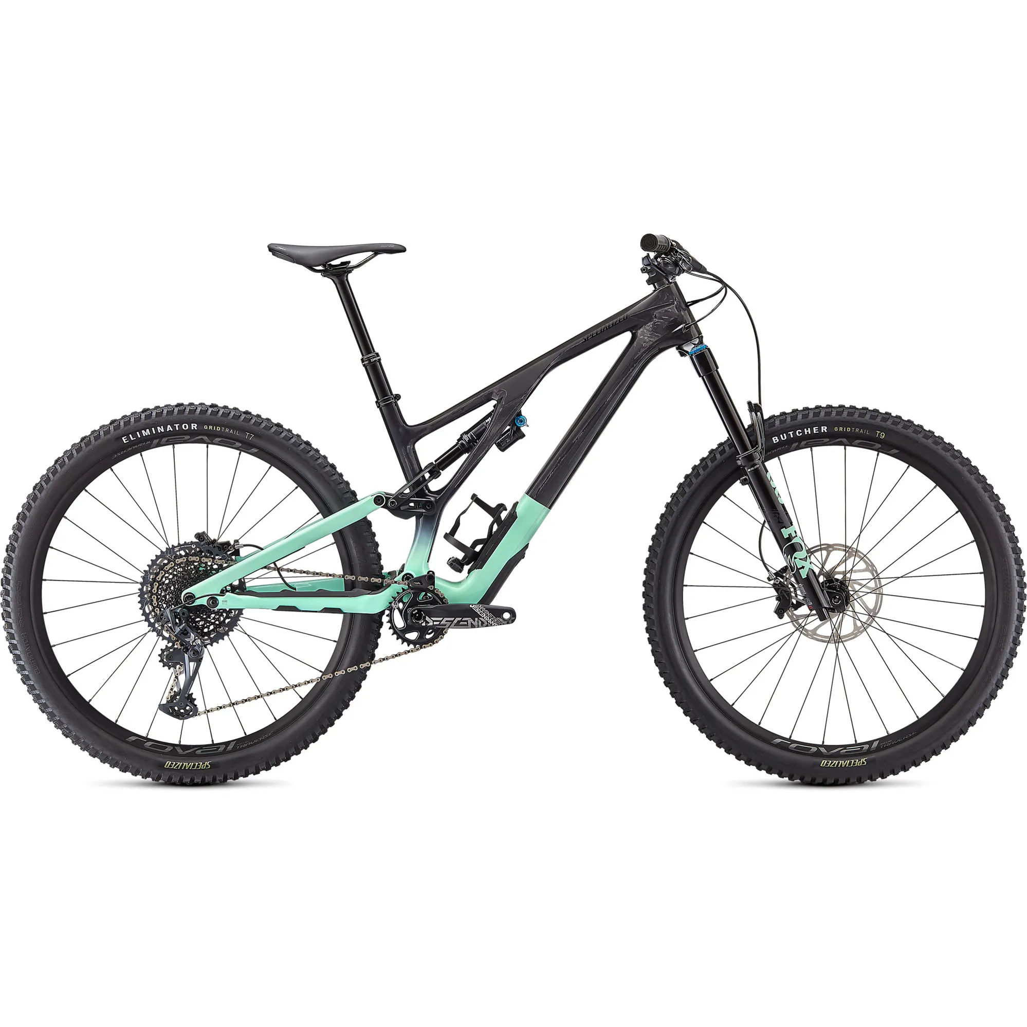 2021 Specialized Stumpjumper EVO Expert FSR Mountain Bike Gloss Carbon/Oasis/Black