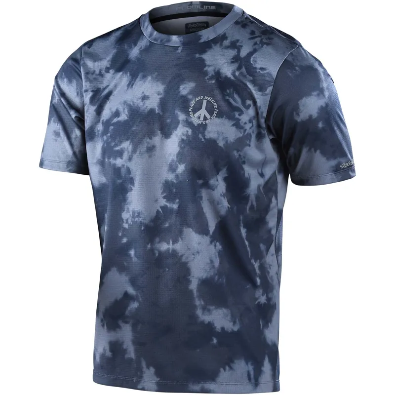 Troy Lee Designs Flowline Short Sleeve Mountain Bike Jersey Plot - Charcoal - Size Small