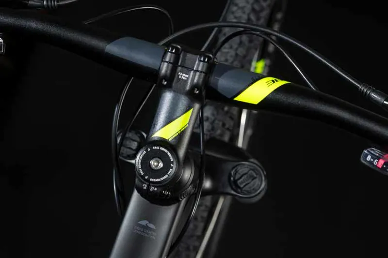 2018 Cube Aim Pro Mens Mountain Bike Black Flash Yellow