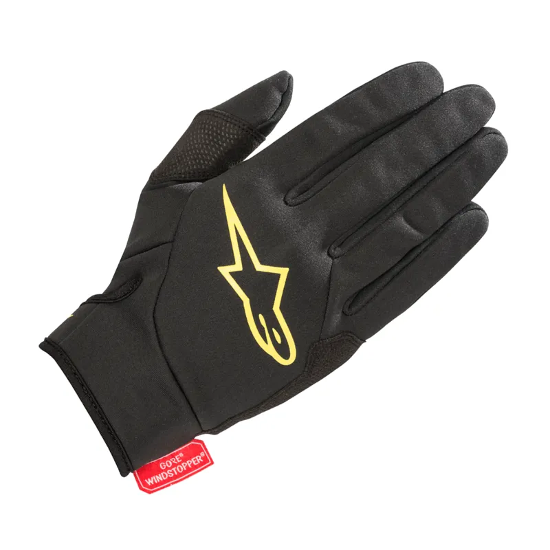Alpinestars Cascade Gore Windstopper Glove - Black/Acid Yellow