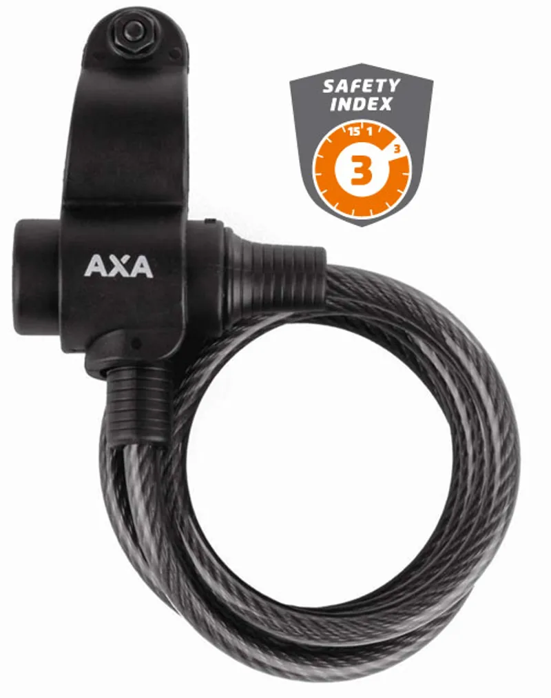 AXA Rigid 180/8 Cable Key Bicycle Lock Black